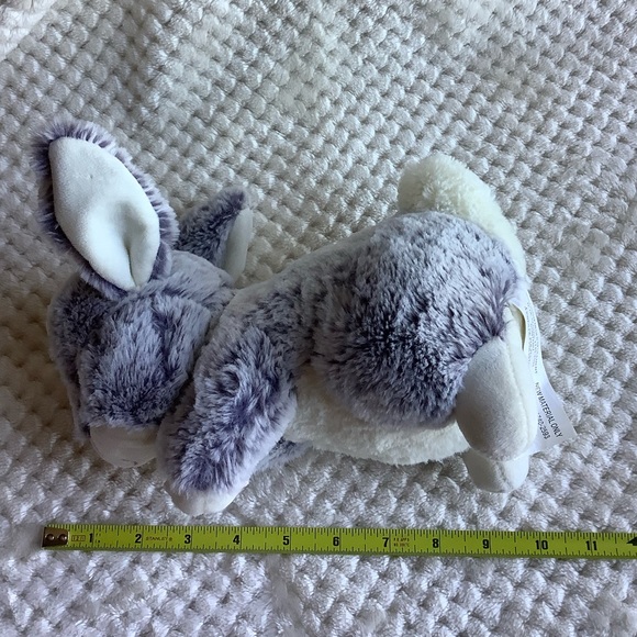 Unbranded Plush Bunny Rabbit Stuffed Animal Toy Grey and White Easter Bunny - Picture 10 of 10